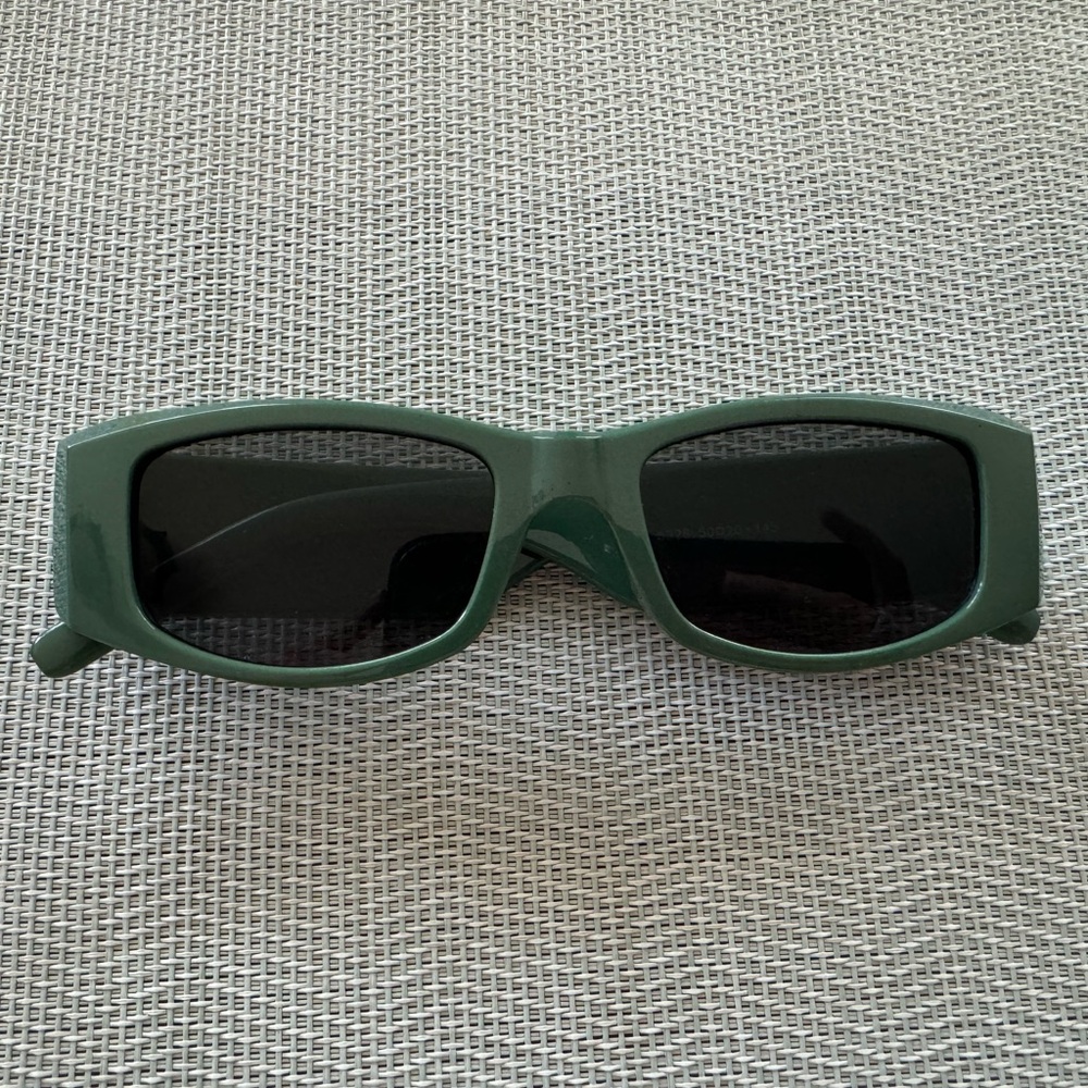 Palm Angels Angel Rectangle-Frame Sunglasses in Green